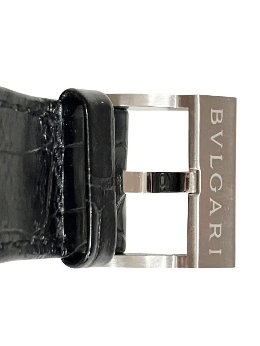 Bvlgari Daniel Roth Chrono Sprint Watch SS Leather Quartz Black Dial
